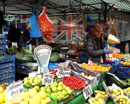 Romford Market Fruit and Veg Stalls