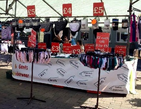 Ladies and Gents Underwear Romford Market